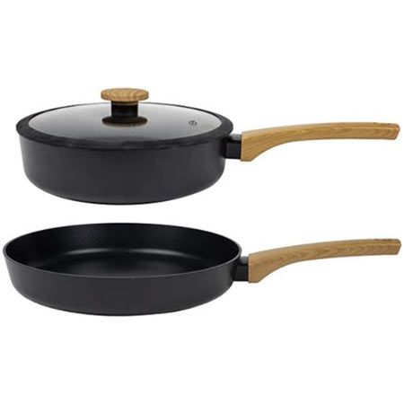 🍳 Sabatier Aluguss Pfannenset mit 24cm + 28cm inkl. Deckel für 34,99€ (statt 53€)