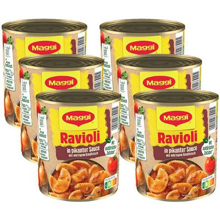 6er Pack Maggi Ravioli in pikanter Sauce je 800g für 14,94€ (statt 18€)
