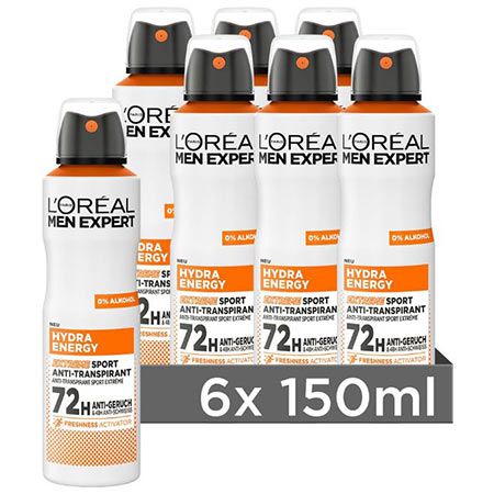 6er Pack LOréal Men Expert Hydra Energy Extreme Sport Deospray ab 11,68€ (statt 14€)