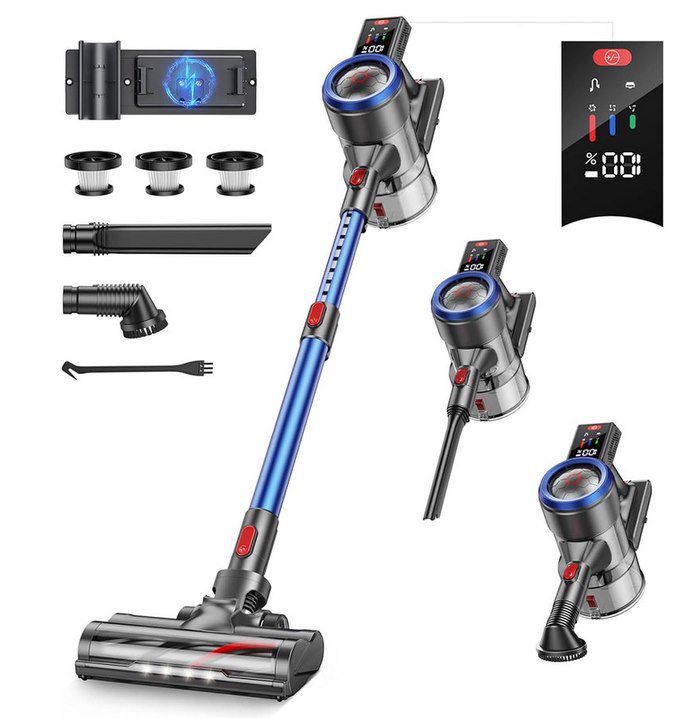 🧹 Buture JR700 Blue Stick Akku-Staubsauger mit 500W & 38KPA für 79,58€ (statt 110€)
