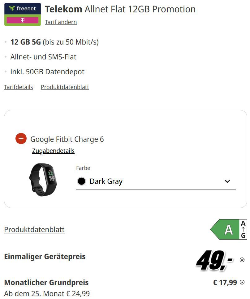 📱 Google Pixel 9 + Fitbit Charge 6 für 49€ + Telekom Allnet 12GB 17,99€ mtl.