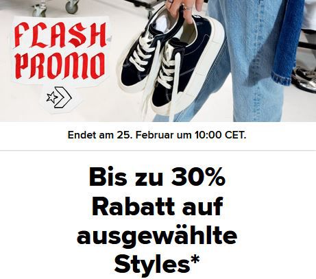 🔥👟 Converse Flash Sale bis zu 30% Rabatt   z.B. Chuck 70 für 33,59€ (statt 48€)