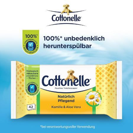 🧻 504x Cottonelle Feuchtes Toilettenpapier, Kamille & Aloe Vera für 11,88€ (statt 19€)