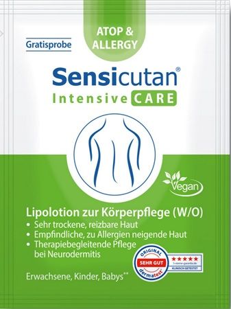 Wieder verfügbar! Probe der Körperlotion Sensicutan gratis anfordern  + ggf VSK
