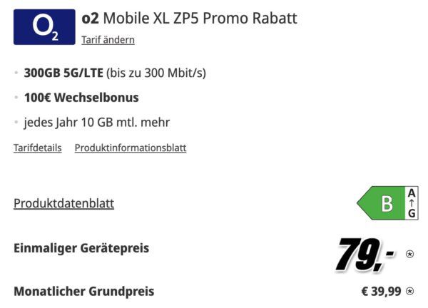 🍎 Apple iPhone 16 Pro für 79€ + o2 Allnet 300GB LTE/5G für 39,99€ mtl. + 100€ Bonus