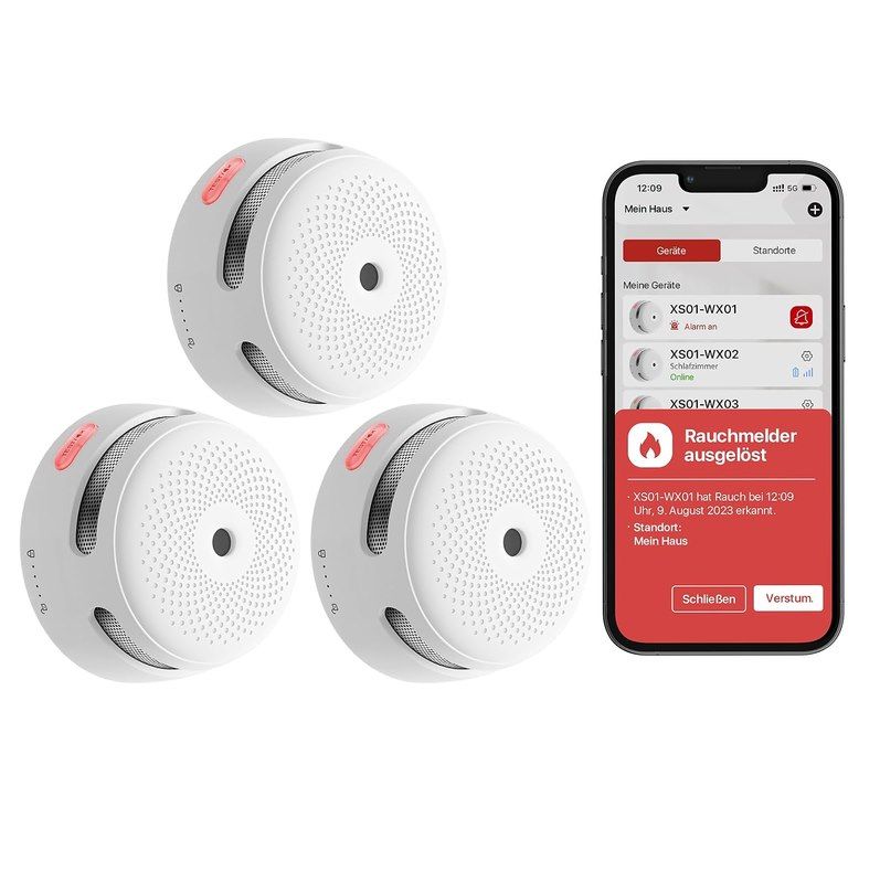 🔥 3er Set X-Sense XS01-WX WiFi Rauchmelder für 69,28€ (statt 81€)
