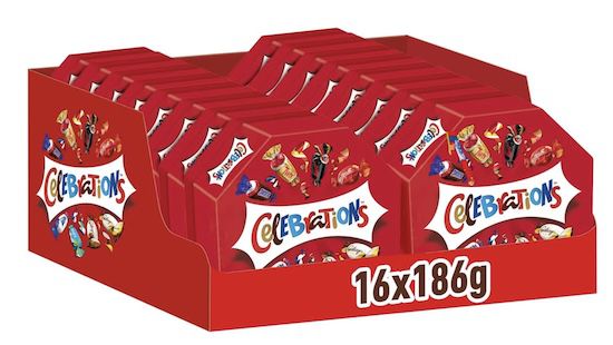 🍬 16er Pack Celebrations Geschenkbox je 186g ab 36€ (statt 52€)