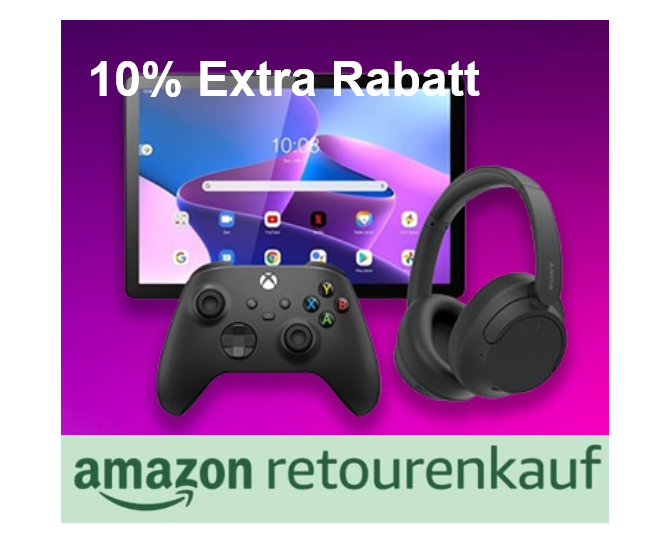 ⚙️💰Amazon Tech-Week 10% extra Rabatt auf ausgewählte Elektronik im Amazon Retourenkauf