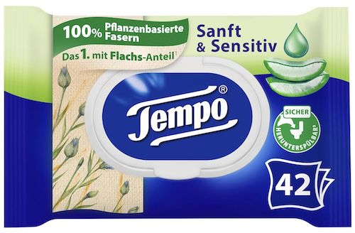 🧻 16x 42er Pack Tempo Feuchte Toilettentücher Sanft & Sensitiv ab 20€ (statt 28€)