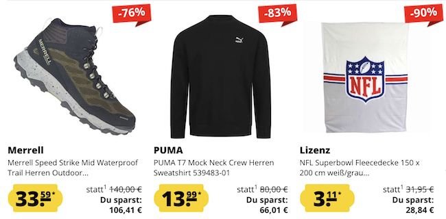 🔥 SportSpar Restgrößen Sale mit über 1.000 Angebote bis  97% + 5€ Gutschein ab 60€