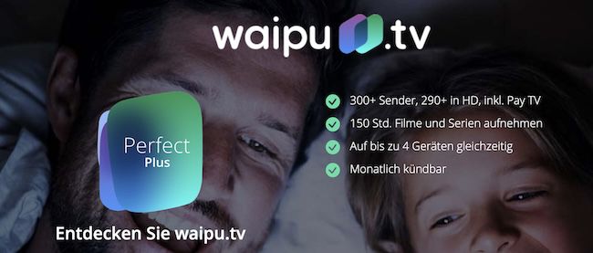 120€ gespart 🔥 waipu.tv 4K Stick für 61€ + 12 Monate Perfect Plus inkl. Pay TV GRATIS (statt 180€)