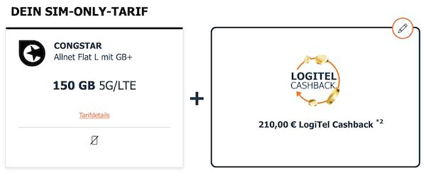 🔥🔥 Telekom Allnet Flat mit 150GB 5G/LTE für eff. 20,46€ mtl. dank 210€ Cashback