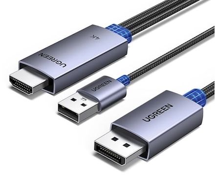 🖥️ UGREEN HDMI auf DisplayPort Kabel 4K@60Hz für 23,99€ (statt 29€)