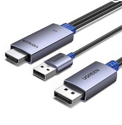 🖥️ UGREEN HDMI auf DisplayPort Kabel 4K@60Hz für 23,99€ (statt 29€)