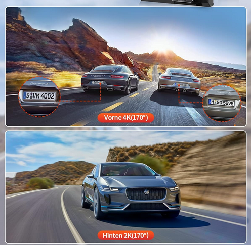 4/2K Dashcam WiFi & GPS 3.16 Touchscreen für 48,49€ (statt 90€)