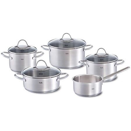 🍲 Fissler Palermo Edelstahl-Topfset 5-teilig inkl. Glasdeckel für 116,99€ (statt 154€)
