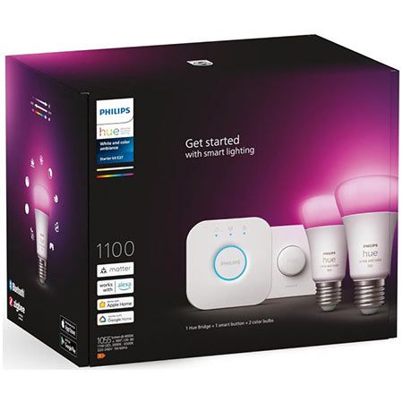 💡 Philips Hue Ambiance Starter Set mit Lampen, Bridge + Schalter für 99,99€ (statt 136€)