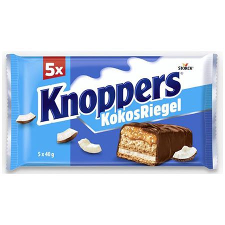 🥥 3 x 5er Pack Knoppers KokosRiegel, je 200g für 4,99€ (statt 8€)