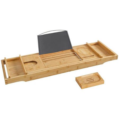 🛁 Songmics Badewannenablage aus Bambus, verstellbar für 19,90€ (statt 34€)