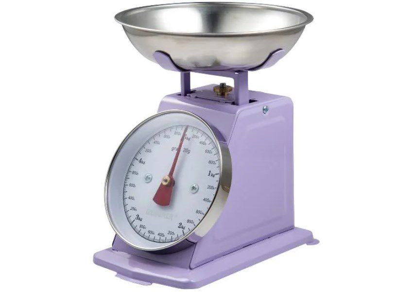 🍰 Bergner Retro Küchenwaage in lavender bis 5Kg für 11,94€ (statt 26€)