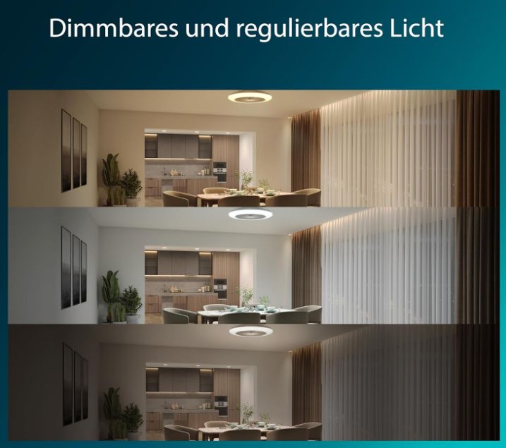 Philips Amigo Deckenventilator mit Licht, dimmbar & Fernbedienung für 112,79€ (statt 152€)