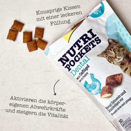 🐈 GimCat Nutri Pockets Dental Katzensnack, 60g ab 0,77€ (statt 1,69€)