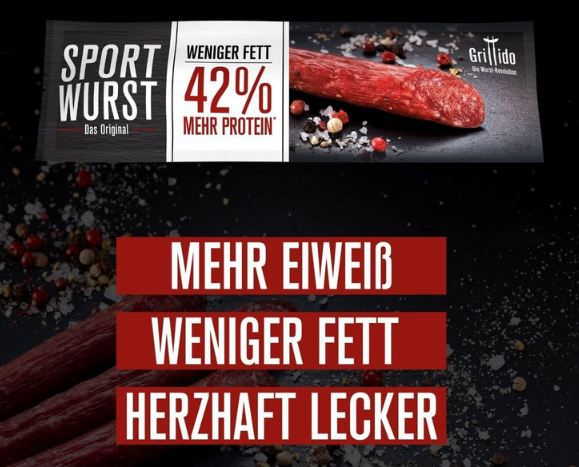 25er Pack Grillido Sportwurst Protein Snack Original, 625g für 22,90€ (statt 30€)