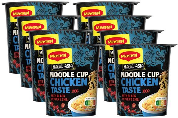🥢 8er Pack Maggi Magic Asia Noodle Cup Chicken ab 7,52€ (statt 12€)