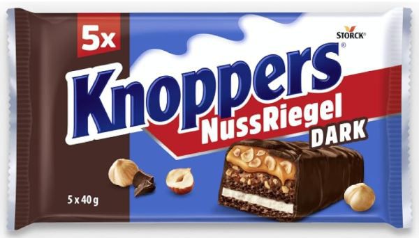 🍫 3 x 5er Pack Knoppers NussRiegel Dark für 4,99€ (statt 8€)