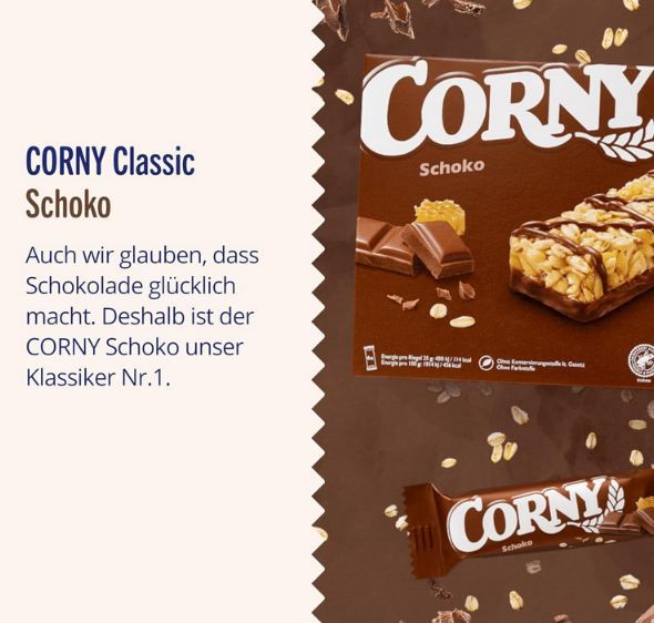 🍫 60er Pack Corny Classic Schoko Müsliriegel ab 13,95€ (statt 18€)