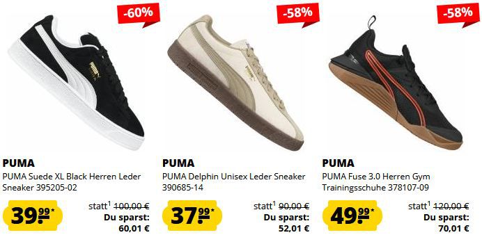 👟 SportSpar: Puma Sneaker Drop ab 18,99€ + VSK
