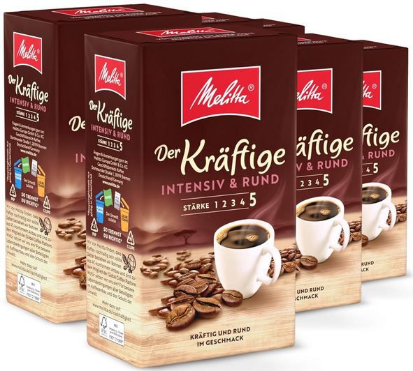 ☕ 6er Pack Melitta Der Kräftige Filter Kaffee, je 500g ab 27,71€ (statt 48€)   Nur 4,62€ pro Packung!