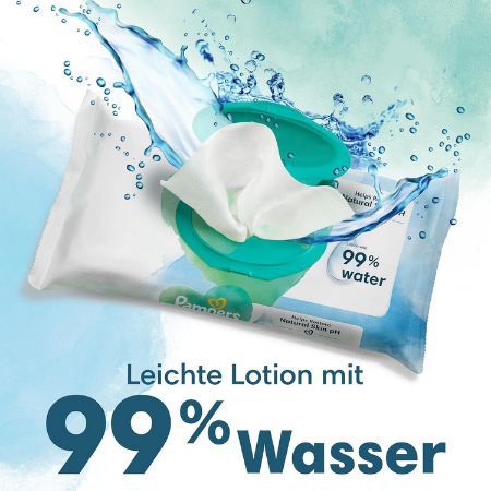 👶🏻 1.440er Pack Pampers Harmonie Aqua Baby Feuchttücher für 38,32€ (statt 48€)