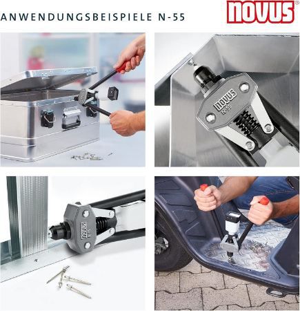 🔩 Novus N 55 Nietenzange mit 4 Mundstücken 2   5mm für 29,99€ (statt 61€)