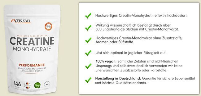 💪🏻 Pro Fuel Creatin Monohydrat Pulver, 500g für 9,95€ (statt 17€)