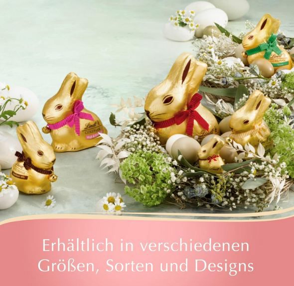 🍫 Lindt Goldhase Glamour Edition Gold, 100g für 3,13€ (statt 4,29€)