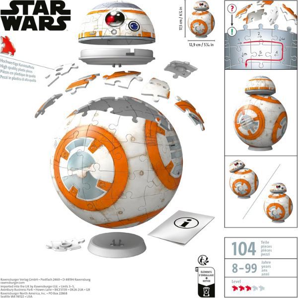 Ravensburger 11578 3D Puzzle Star Wars BB8 für 19,20€ (statt 23€)