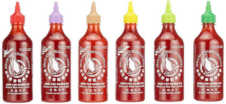 🌶️ 6er Pack Flying Goose Sriracha scharfe Chilisaucen Mix für 26,39€ (statt 31€)