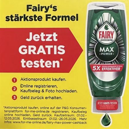 🧼 forme: Fairy Max Power gratis - ab 01.02. 🧼 forme: Fairy Max Power gratis ab 01.02.