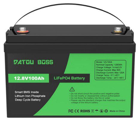 DATOUBOSS 12V 100Ah / 100A LiFePO4 Akku mit BMS für 128,99€ (statt 160€)