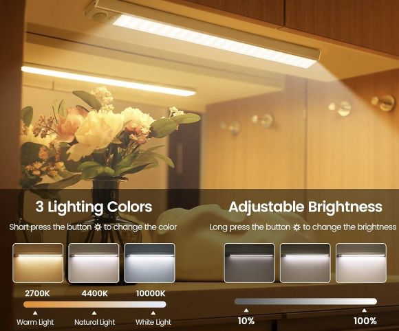 💡 3x Forepin LED Unterbauleuchte mit Bewegungsmelder für 13,59€ (statt 20€)