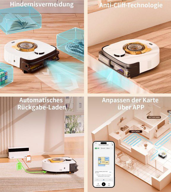 UBPET V10 Saugroboter für Tierhaare mit 22kPa für 187,47€ (statt 350€)