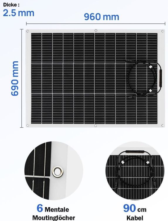 2x 130W ECO WORTHY flexibles 12V Solarpanel für 113,89€ (statt 136€)