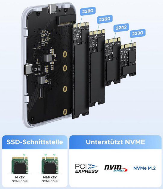 UGREEN M.2 NVMe USB C 3.2 Magsafe Gehäuse für 31,44€ (statt 40€)