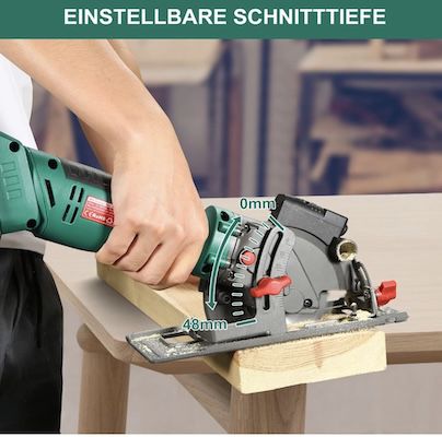 🪚🪵 HYCHIKA Handkreissäge mit 4,0Ah Akku & Ladegerät inkl. Werkzeugtasche für 88€ (statt 103€)