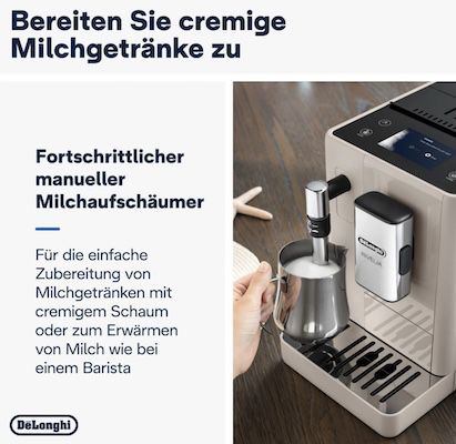 ☕️✨🇮🇹 DeLonghi Rivelia Kaffeevollautomat mit Milchaufschäumdüse für 493€ (statt 634€)