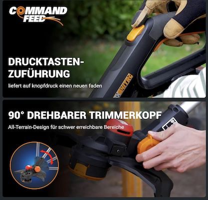 🔋🌿✂️ WORX Nitro WG173E.9 Akku Rasentrimmer für 80,74€ (statt 95€)