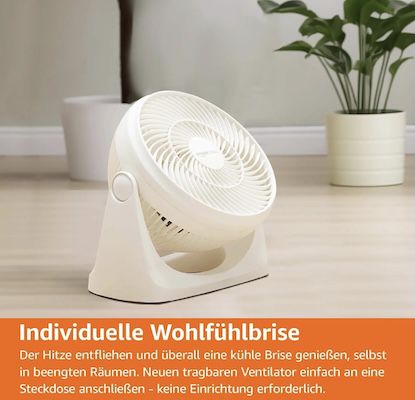 🌀🌬️ Amazon Basics Tisch Ventilator mit 18 cm für 17,31€ (statt 22€)