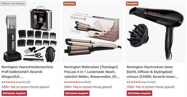 💇💇‍♀️Amazon: Remington Produkte stark reduziert z.B. Kopfrasierer für 40€ (statt 54€)