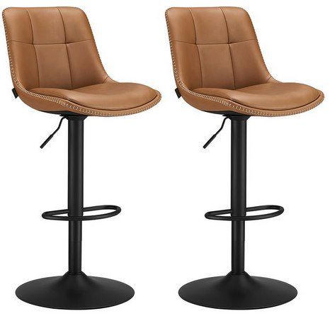 🪑 2x Vasagle Barhocker mit Rückenlehne, Kunstleder für 69,99€ (statt 85€)